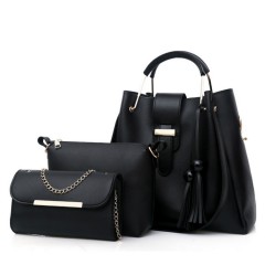 Ladies 3Pcs Bags (BLACK) (OS) (ARC)