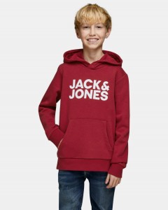 JACK AND JONES Boys Hoodi (RED) (8 to 16 Years)