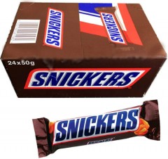 (Food) SNICKERS CHOCOLATE Bar Box of 24x50g (Exp: 29.08.2021) (MOS)
