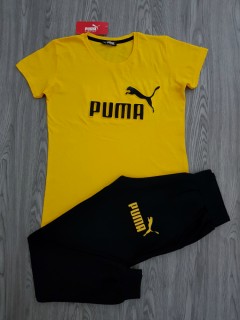 PUMA Ladies Turkey 2Pcs Pyjama Set (YELLOW - GRAY) (S - M - L - XL)