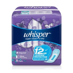 WHISPER Super Clean & Dry Regular 8pds (Exp: 30.JUL.2023) (MOS)