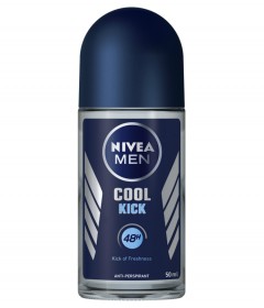 NIVEA MEN Cool Kick Anti-perspirant Deodorant Roll on 48 Hours  50ml  (Exp: 07.2022) (K8)
