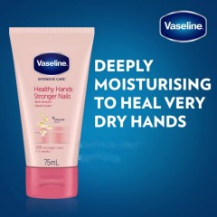 VASELINE Intensive Care Healthy Hands Stronger Nails with Keratin and Vaseline Jelly Hand Cream 75ml  (Exp: 04.2023) (K8)