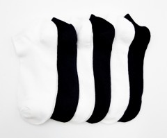 FITTER FIT FOR ME Ladies Sports Socks 6 Pcs Pack (WHITE - BLACK) (FREE SIZE)