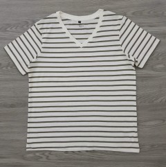 EHY Ladies T-Shirt (WHITE - BROWN) (S - M - L - XL)