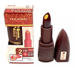 TAILAIMEI PROFESSIONAL 2 In 1 Lipstick Long Lasting Gold Sequins (NO.12) (Exp: 11.2023) (FRH)
