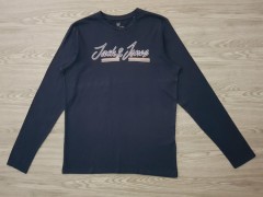 JACK AND JONES Boys Long Sleeved Shirt (NAVY) (8 to 16 Years)