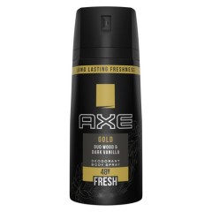 AXE Gold Deodorant Body Spray Scent Of Oud Wood and Dark Vanilla 150ml (K8)