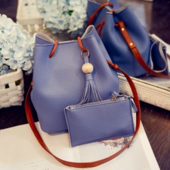 Ladies 2 Pcs Hand Bags Set (BLUE) (Os)