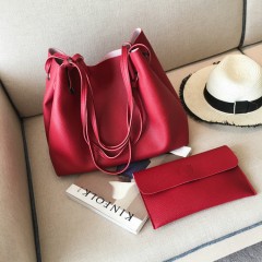 Ladies 2 Pcs Bags (RED) (OS)