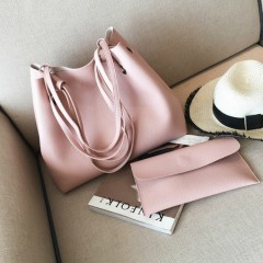 Ladies 2 Pcs Bags (PINK) (OS)