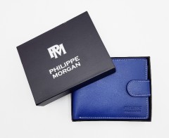 PHILIPPE MORGAN Mens Wallet (BLUE) (OS)