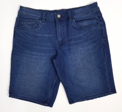 LIVERGY CASUAL FIT Mens Denim Jeans Short (BLUE) (34)
