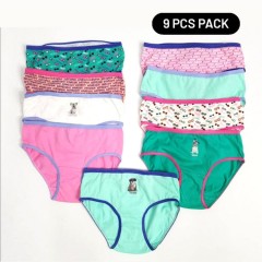 CIRCO 9 Pcs Pack Girls Panty (Random Color) (4 to 10 Years)