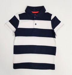 H AND M Boys Polo Shirt (WHITE - NAVY) (2 to 10 Years)