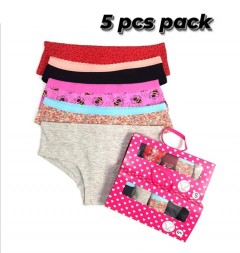 NORMAL 5 Pcs Pack Ladies Panty (Random Color) (S - M - L - XL)