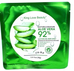KING LOVE BEAUTY Soothing & Moisture Aloe Vera 92% Soothing Gel Mask Sheet 30G (EXP: 19.11.2023) (FRH)