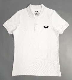 BATMAN Mens Polo Shirt (WHITE) (S - M - L - XL - XXL)