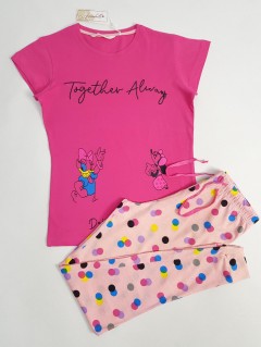 Annabella Ladies 2 Pce Pyjama Set ( PINK ) ( S - M )