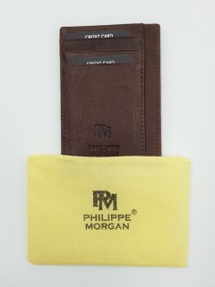 PHILIPPE MORGAN Mens Card Holder (BROWN) (FREE SIZE)