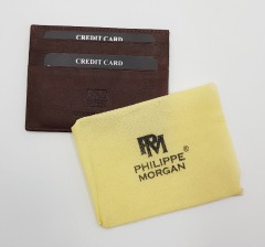 PHILIPPE MORGAN Mens Card Holder (DARK BROWN) (FREE SIZE)