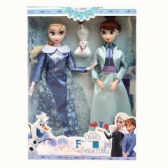 3 pcs/set Princess frozen 2 Anna Elsa Dolls with box For Girls Toys Princess (LIGHT BLUE - BLUE) (ONE SIZE)