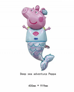 Cartoon Little Pig Pig and friends Birthday Decoration Ballon (BLUE - PINK) (OS)