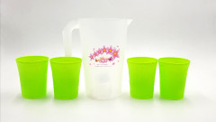 Plastic water jug sets (WHITE - GREEN) (GM)