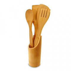 Kehome 5-Piece Bamboo Utensil Kit (AS PHOTO) (Os) (GM)