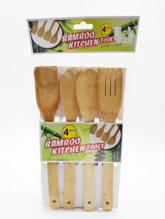 4 Pcs Bamboo Kitchen Tools