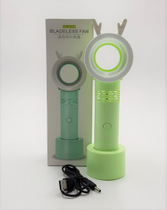 Portable Fan USB Rechargeable Portable Bladeless Fan Handheld Mini Cooler No Leaf Handy Fan With 3 Fan Speed Level LED Indicato