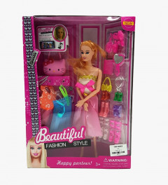 Barbie Doll Set with Beautiful Trendy Dresses kids Toy Baby Gift