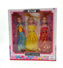3 Pcs Barbie Doll Set