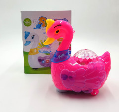 Musical Swan with 4D Lights and Bump and Go Function Toy for Kids