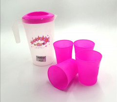 Pitcher Plastic with 4 Set Glass