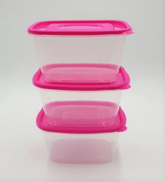 Belle Vous Clear Reusable Plastic Food Containers with 3 Compartments and Lid (3Pack) - Leak-proof, BPA Free Storage Containers - Microwave, Freezer & Dishwasher Resistant - Meal Prep Lunchboxes