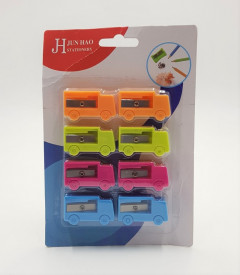 Pack of 8 Hand Held Bulk Plastic Pencil Sharpener