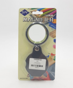 Portable Round Little Handy Magnifier 10X Mini Foldable Leather Pocket Magnifying Glass with Black Cover Case