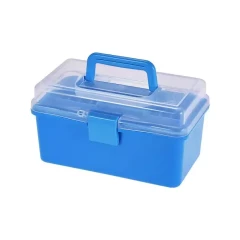 Portable Plastic Art Storage Box Watercolor Oil Painting Supplies Multipurpose Case with Handle for Artists Students
