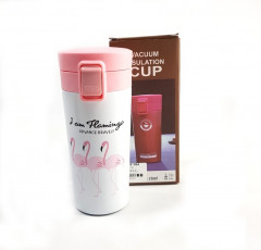 Flamingo Double Wall Stainless Steel Car Thermo Cup Coffee Tea Cup Travel cup Bottle