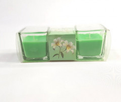 3 Pcs Candle in Glass