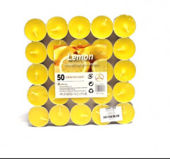50 Pcs Lemon Scented Tea light Candles
