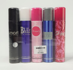 Body Spray- Pack of 5-Smart, Shine, Blue Extreme, Beauty ,Lovely (CARGO)