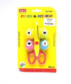 4 Pcs Pack Punch with Scissor