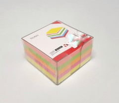 500 3" Neon Non-Sticky Note Cube Square Paper Memo Notes School Office Revision