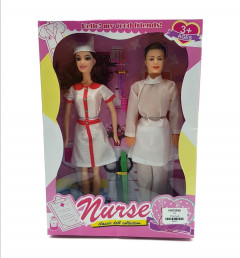 2 Pcs set Barbie Nurse Doll