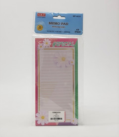 Magnetic Note Pads, Grocery List, To-Do & Shopping Notepad Memo for Fridge, Flower Designs, 60-Sheet per Pad, 4" x 8"
