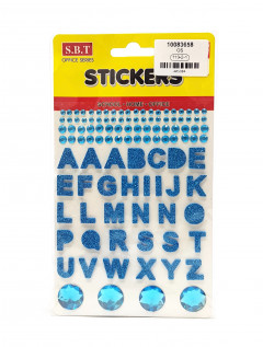 Letters and Adhesive Beads Set Stickers