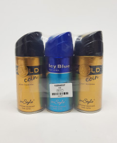 Gold Coin&Lcy Blue 3 Pcs Instyle Body Spray(CARGO)