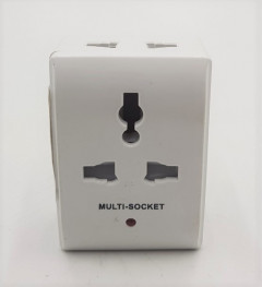 3 Way 2 Plug Adaptor with Multi Socket